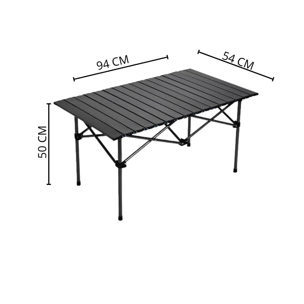 Set Mesa + 4 Silla Plegable Camping Portátil + Bolso