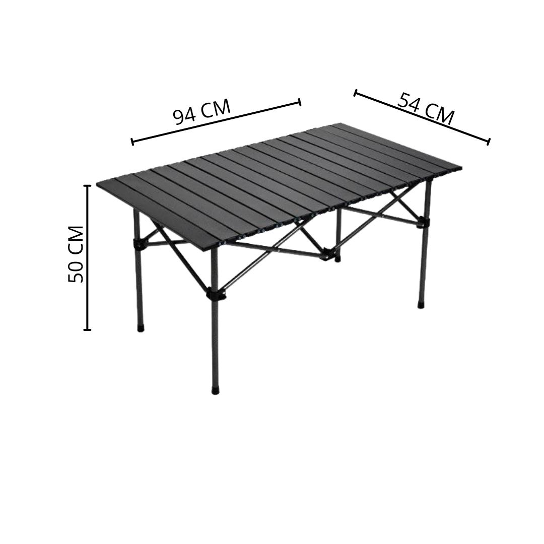 Set Mesa + 4 Silla Plegable Camping Portátil + Bolso
