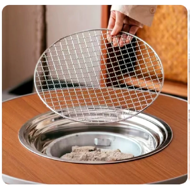 Mesa Redonda de Exterior con Brasero