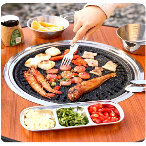 Mesa Redonda de Exterior con Brasero