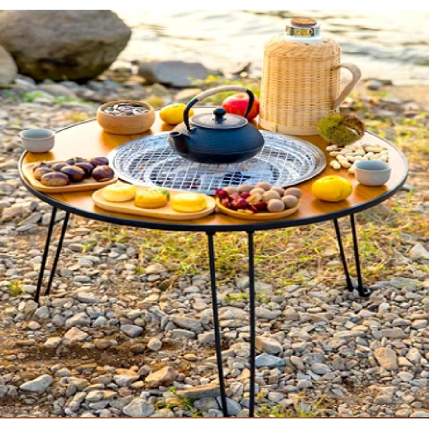 Mesa Redonda de Exterior con Brasero