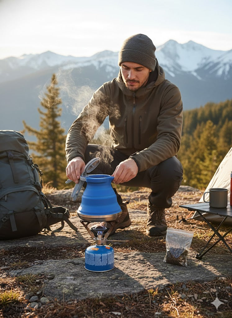 ☕ TETERA PLEGABLE DE VIAJE: Lleva la Comodidad de tu Hogar a Donde Vayas